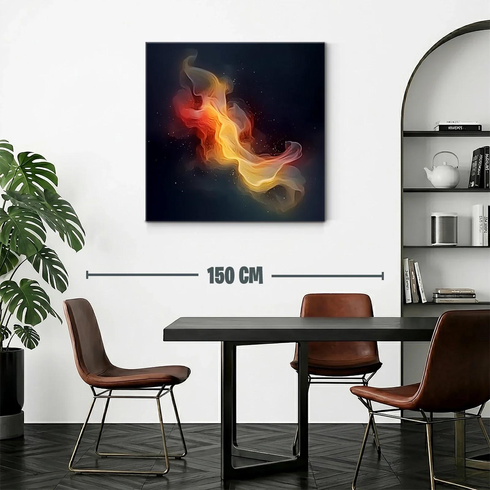 Explosión de luz y fuego en el cosmos abstracto — miniatura 2