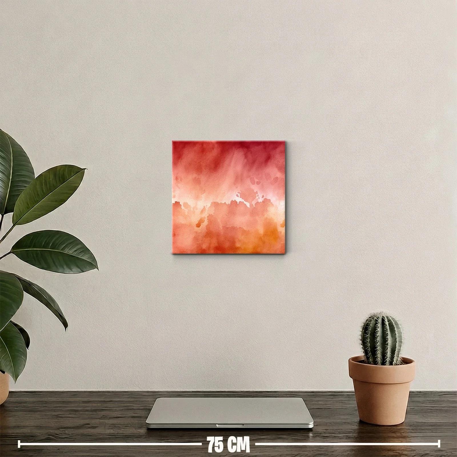 Cuadro abstracto con tonos cálidos y degradados suaves — miniatura 2