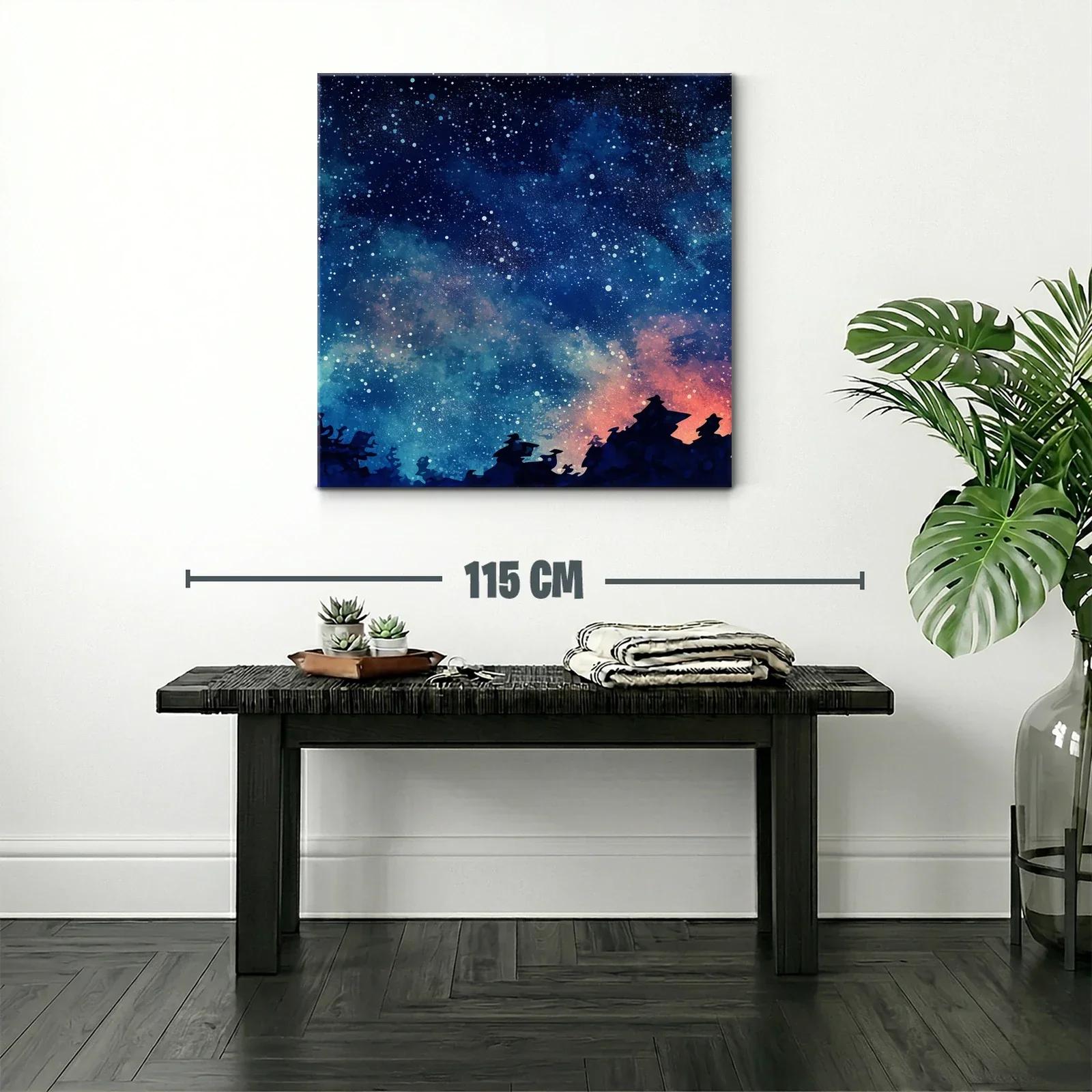 Cielo Estrellado con Siluetas de Montañas al Atardecer — miniatura 2