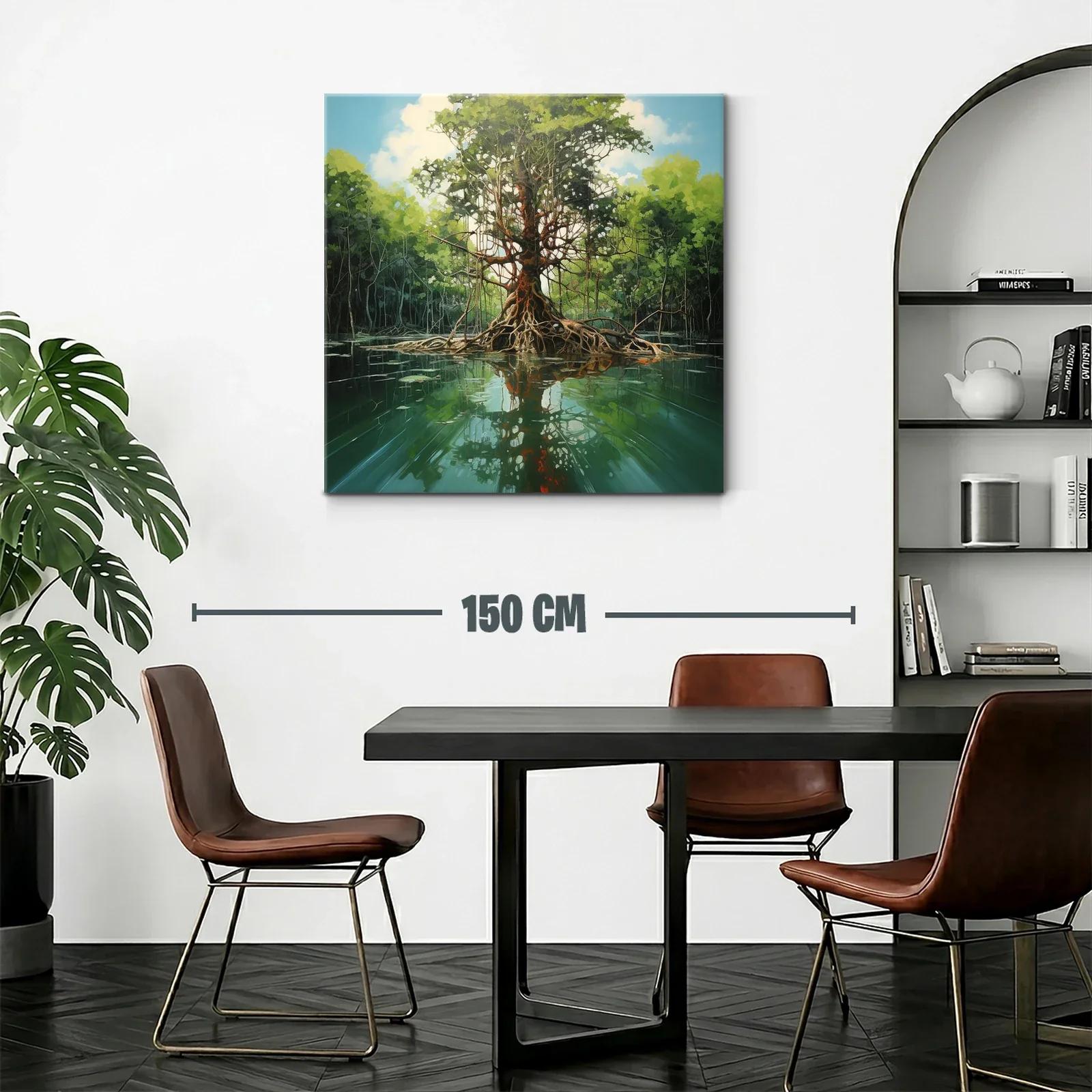 Árbol majestuoso reflejado en aguas tranquilas — miniatura 2
