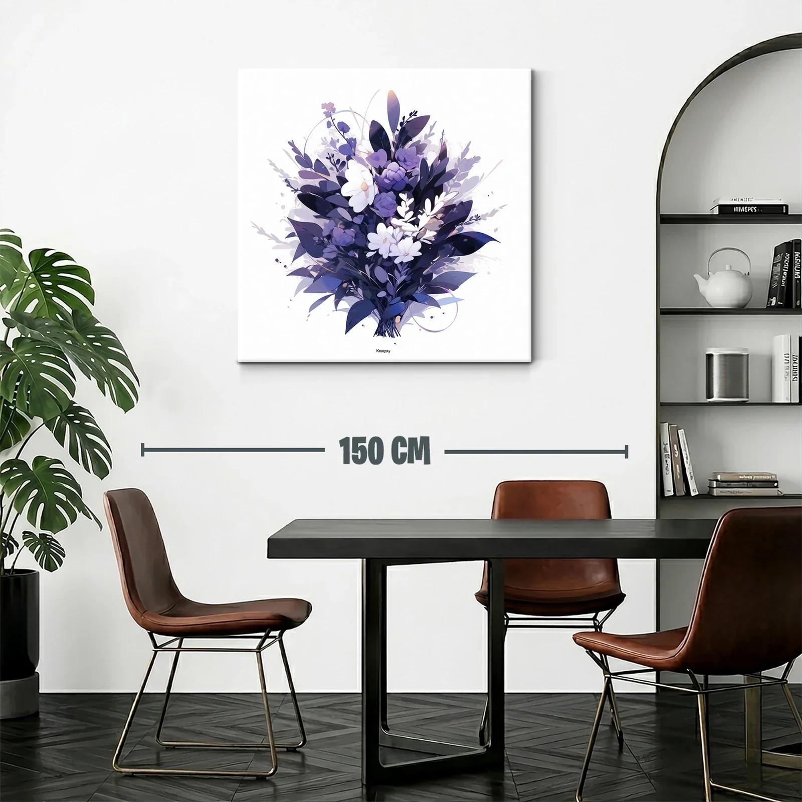 Elegante ramo floral en tonos violetas y blancos — miniatura 2