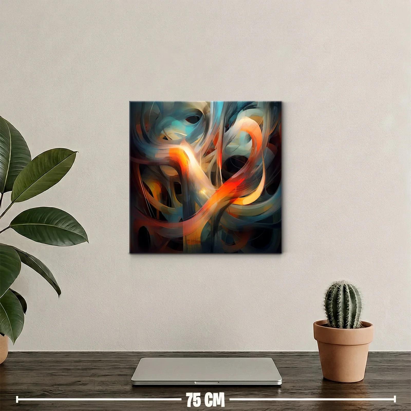 Movimiento abstracto en tonos cálidos y fríos — miniatura 2