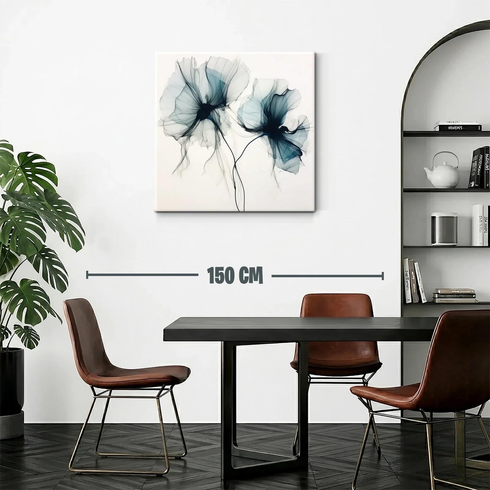 Elegancia floral en azul suavemente etéreo — miniatura 2