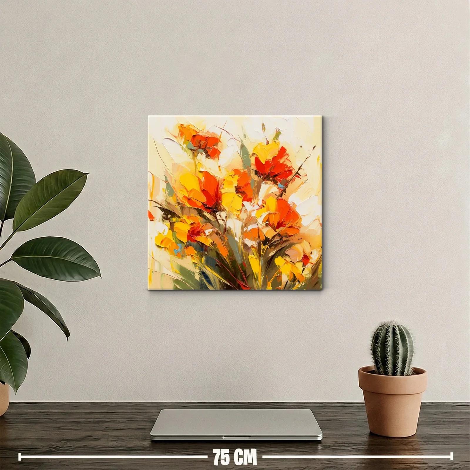 Explosión de Flores en Tonos Cálidos y Vibrantes — miniatura 2