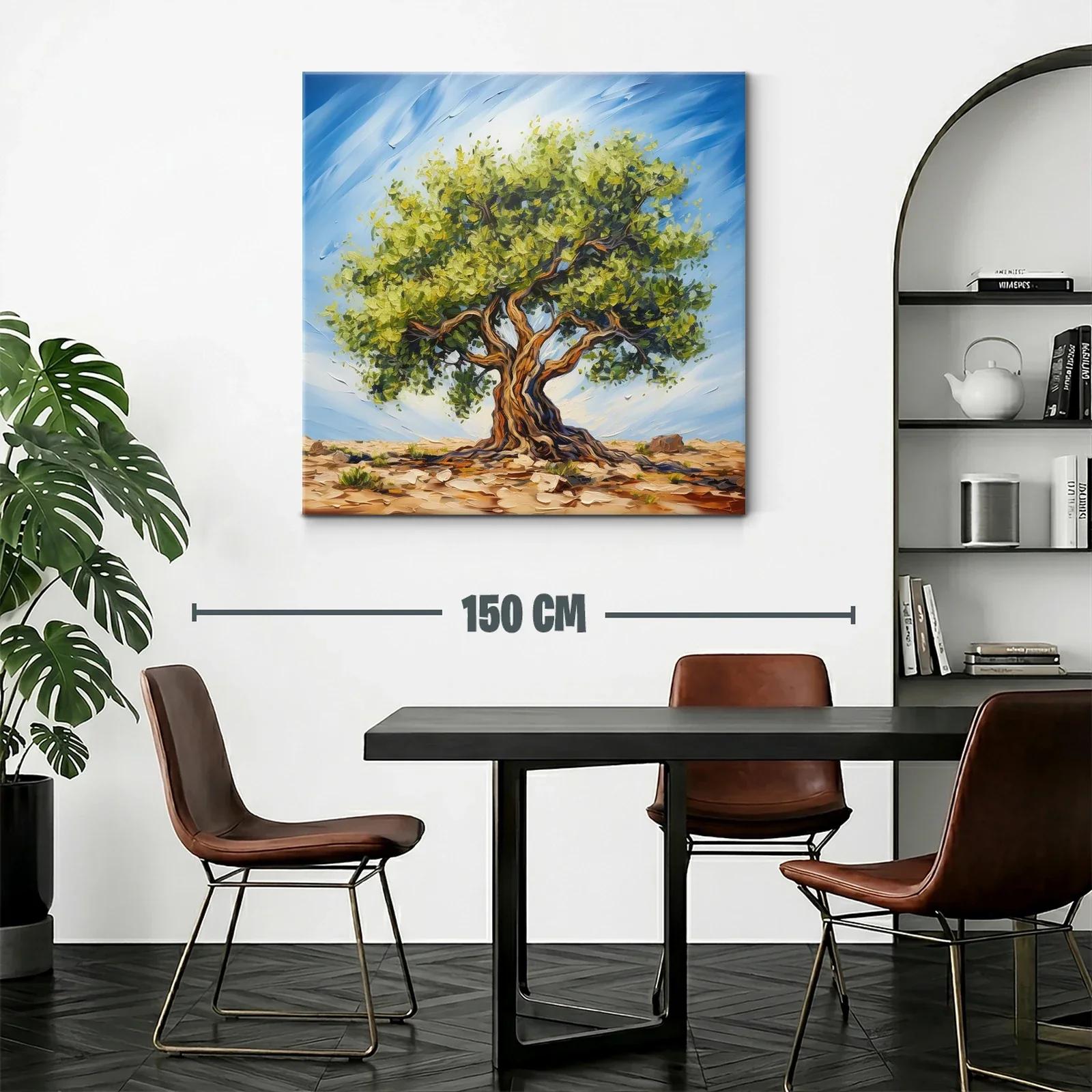 Árbol robusto en paisaje soleado con cielo azul — miniatura 2