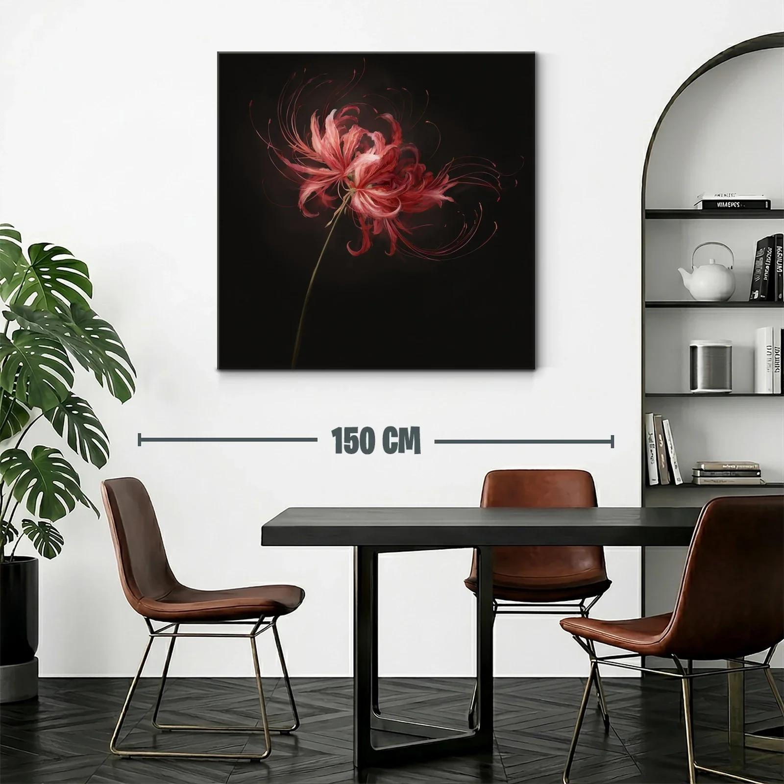 Flor roja de delicada belleza con destellos elegantes — miniatura 2