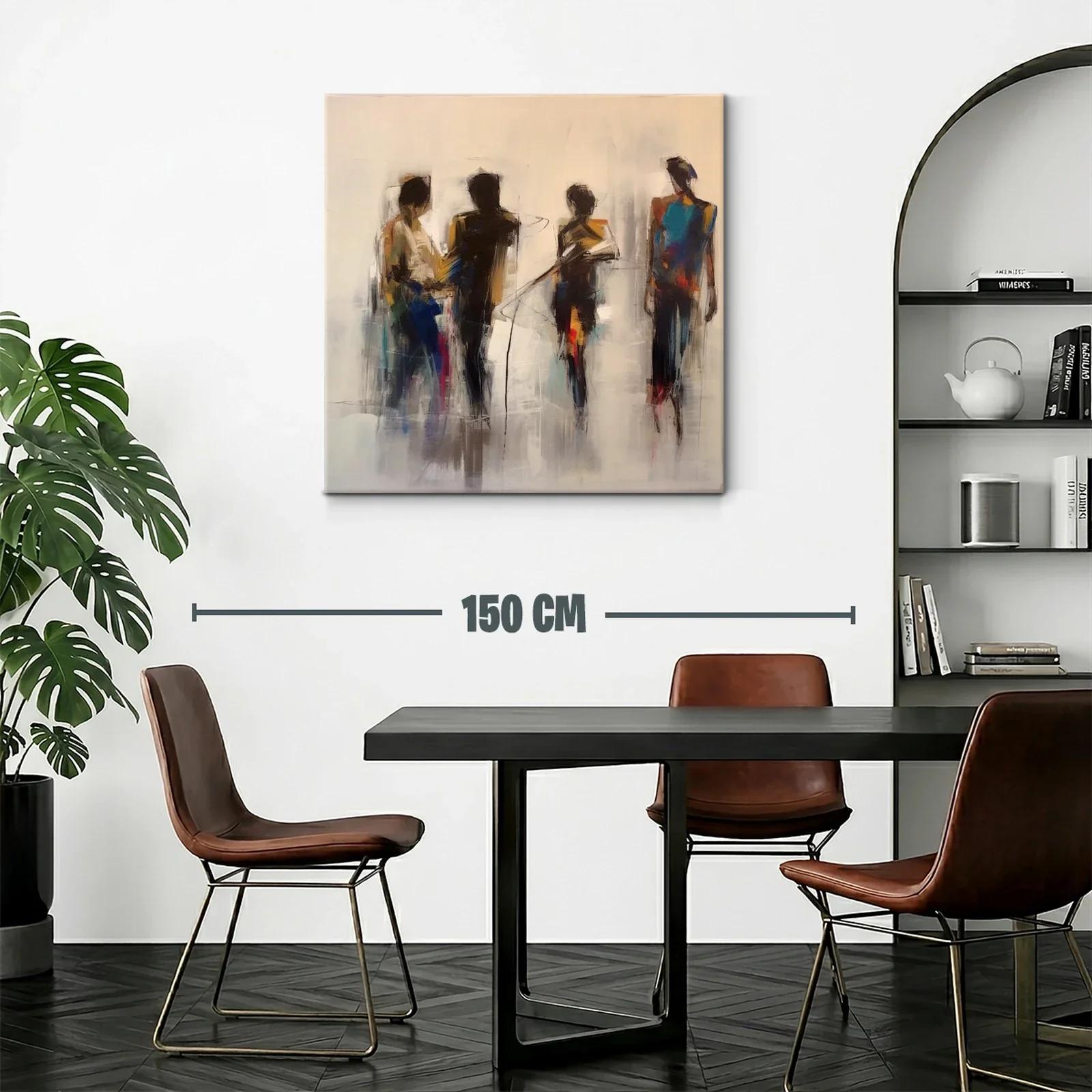 Composición abstracta de figuras humanas en movimiento — miniatura 2