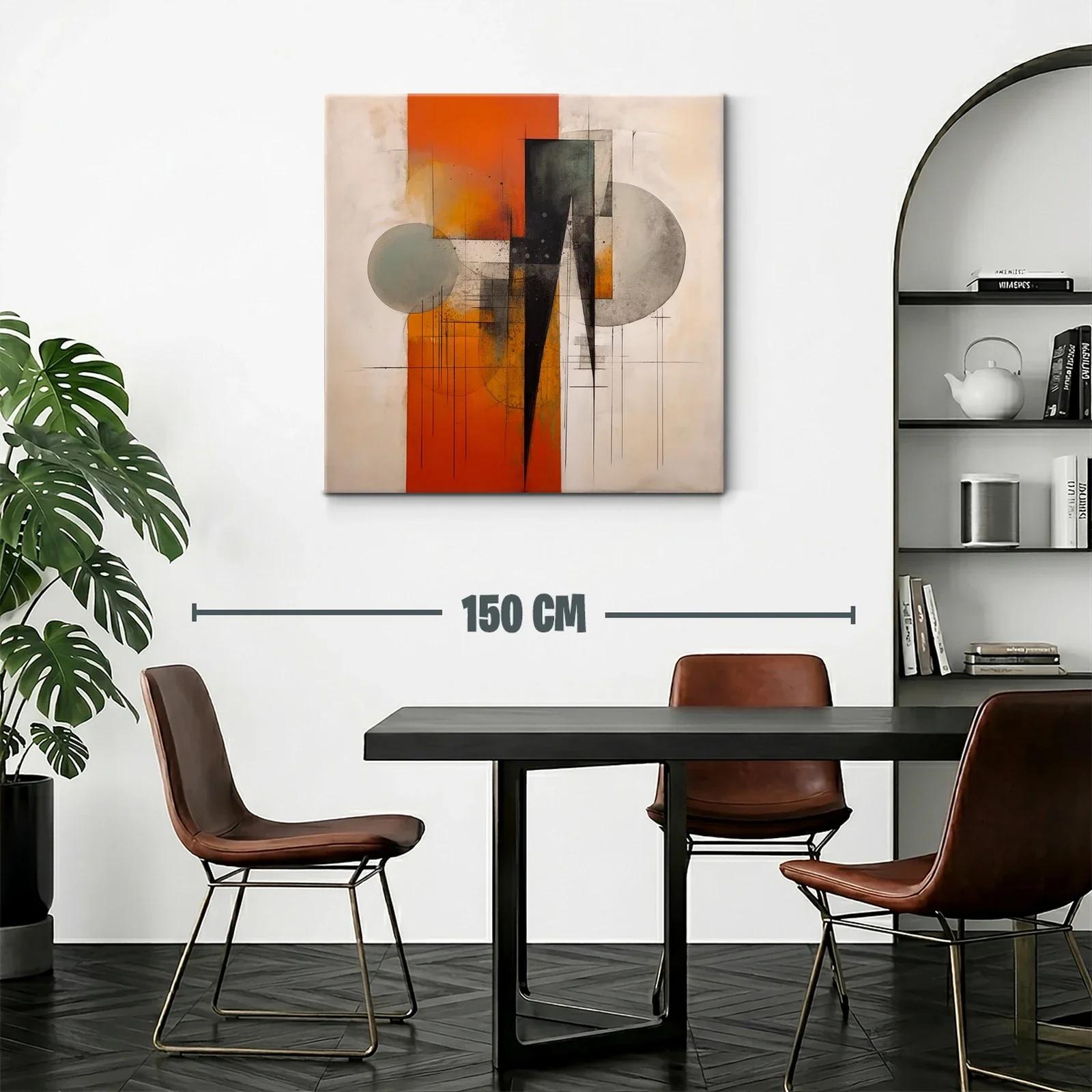 Composición abstracta con formas geométricas y tonos cálidos — miniatura 2