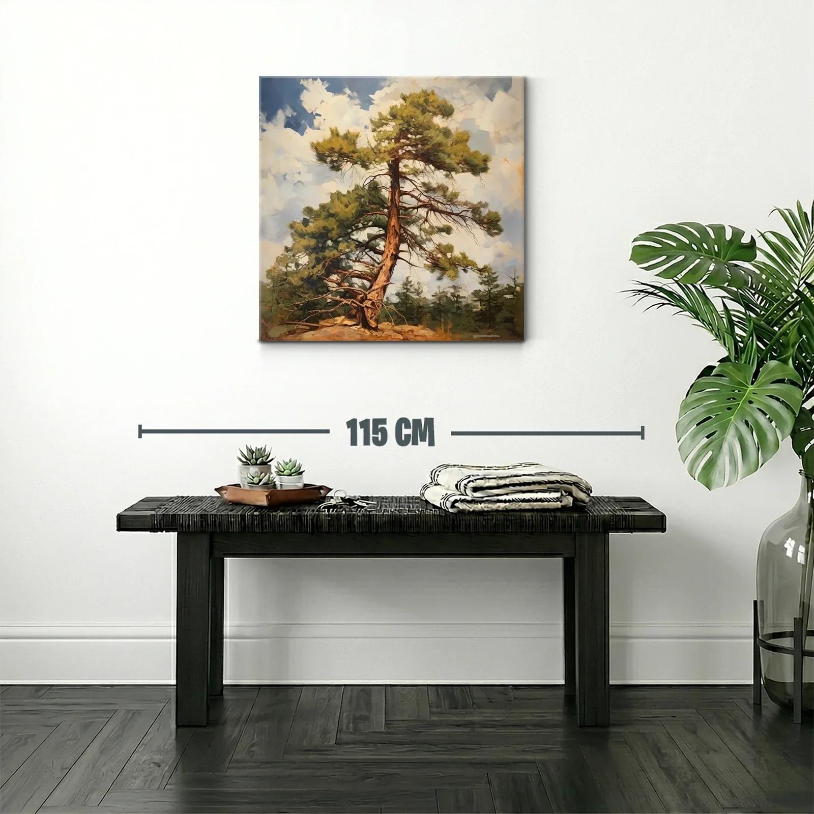 Árbol Solitario Bajo Cielo Nublado con Luz Cálida — miniatura 2