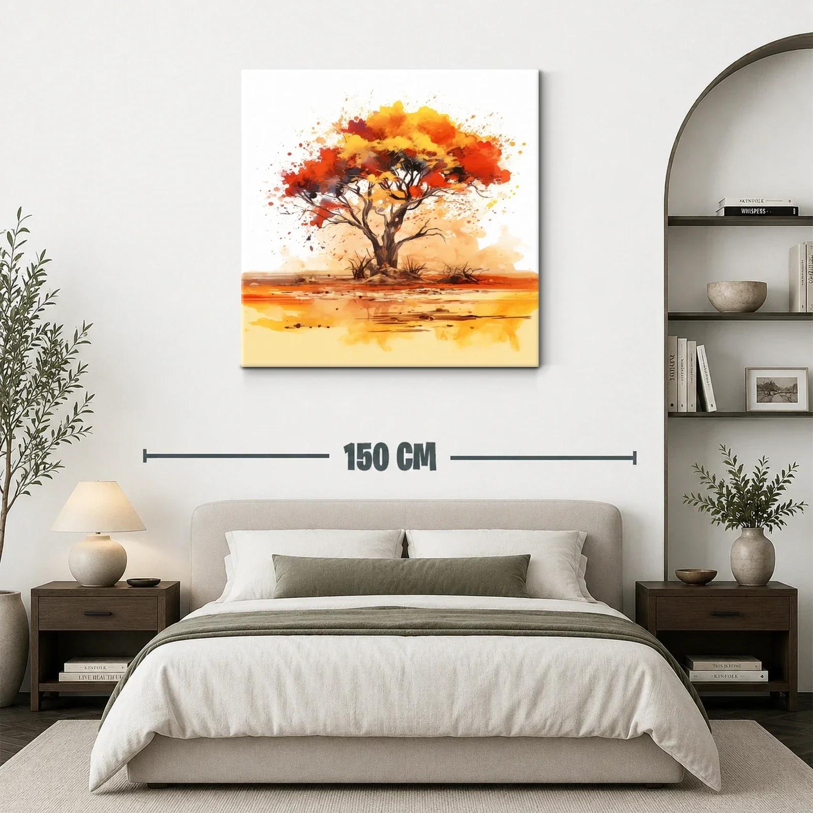 Árbol de otoño vibrante con tonos anaranjados y amarillos — miniatura 3