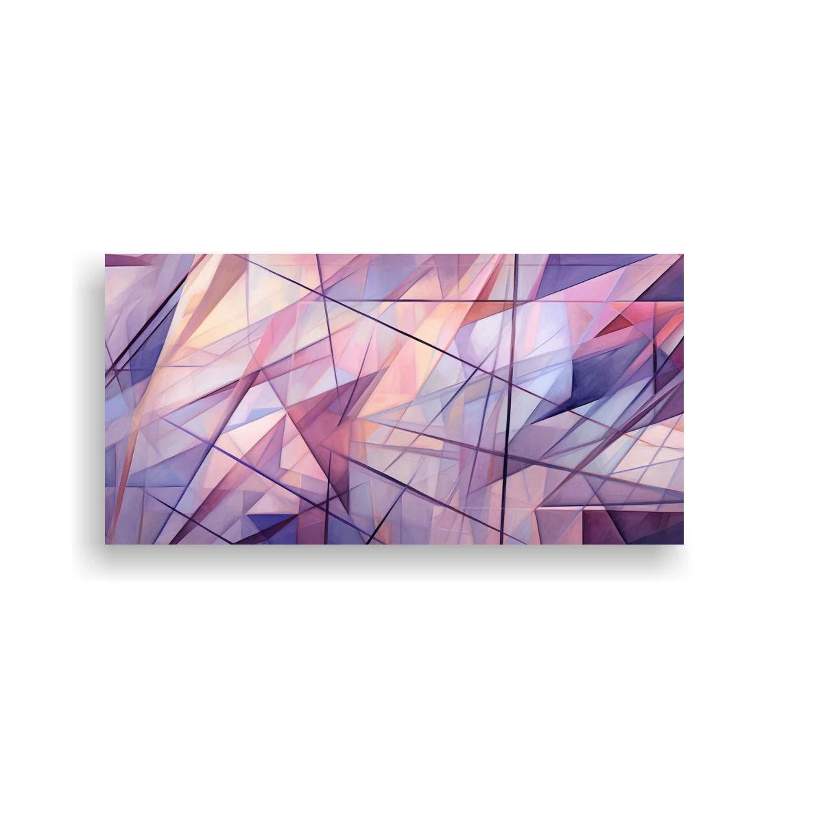 Cuadro abstracto geométrico de facetas triangulares