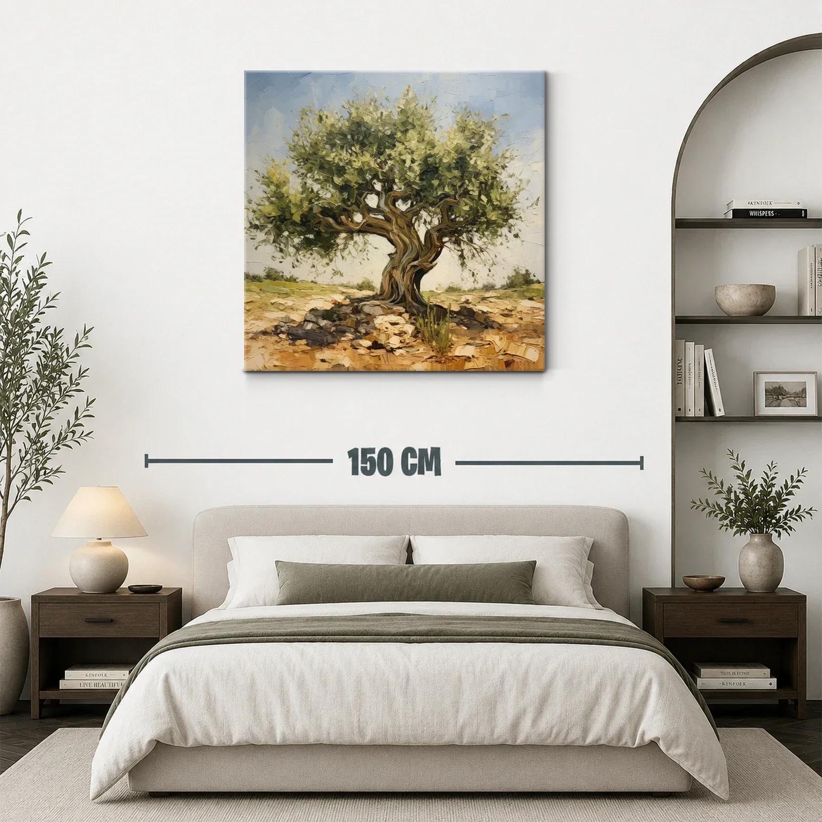 Cuadro árbol de olivo con paisaje sereno y luz natural — miniatura 3