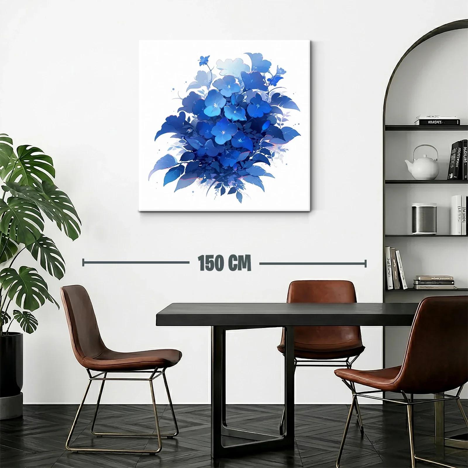 Ramo de flores azules en tonos vibrantes y delicados — miniatura 2