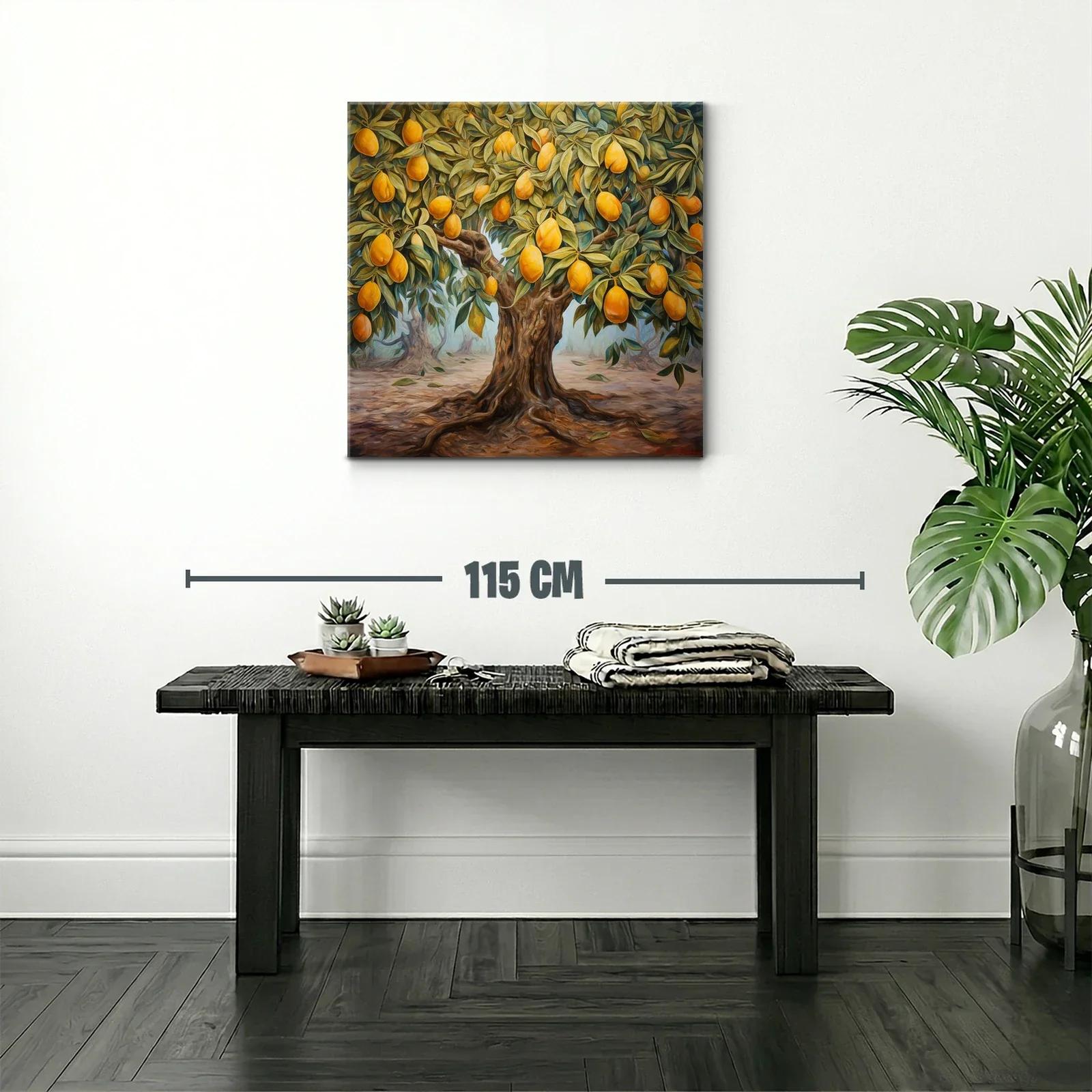 Árbol cargado de frutas vibrantes en paisaje sereno — miniatura 2