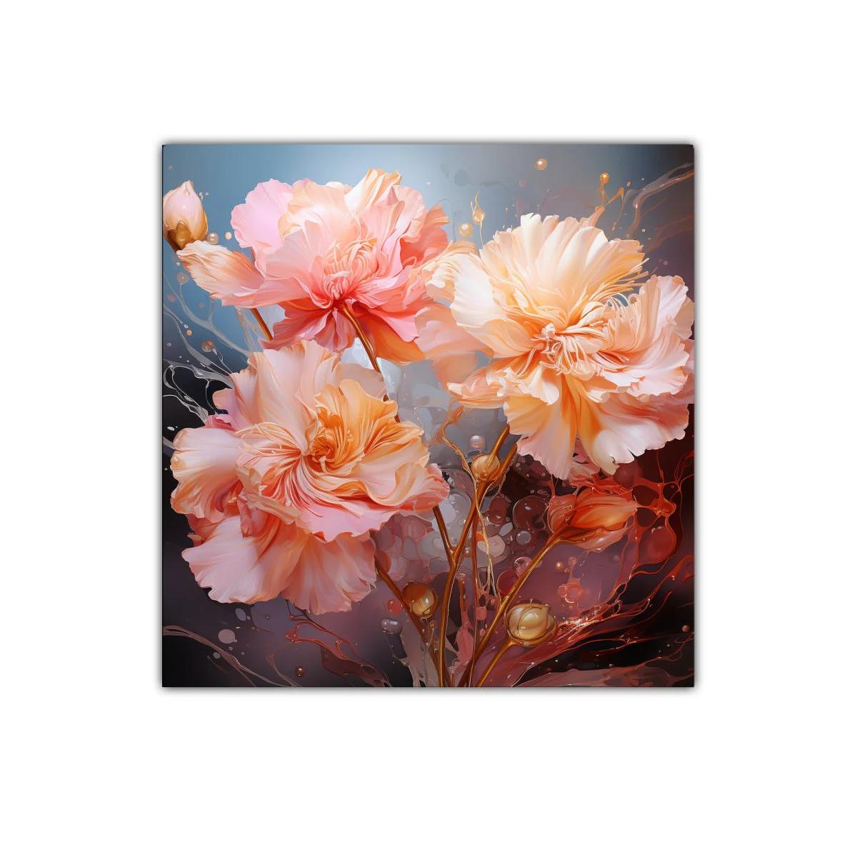 Cuadro decorativo con flores en tonos cálidos y elegantes — imagen principal
