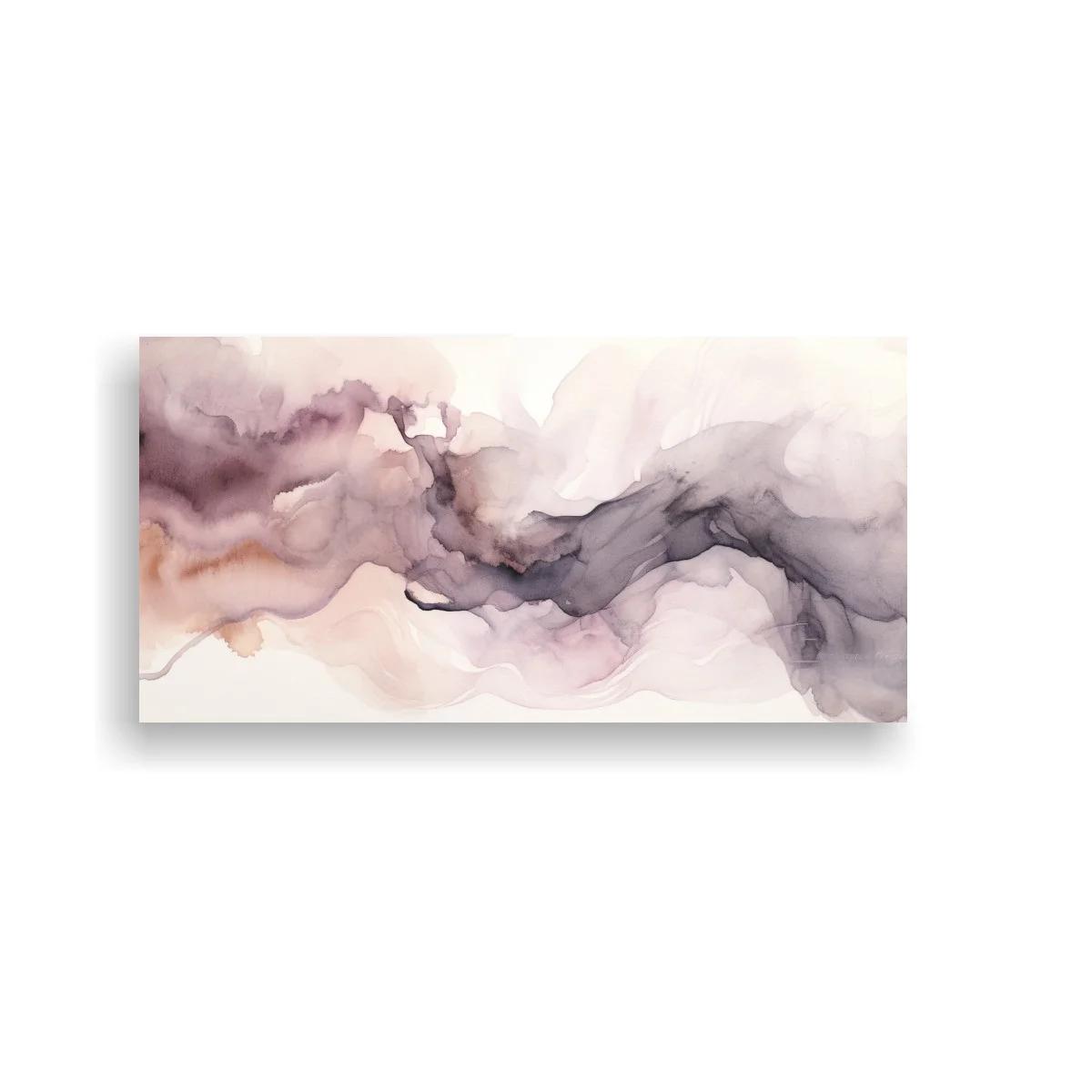Cuadro nube de tinta con veladuras malva