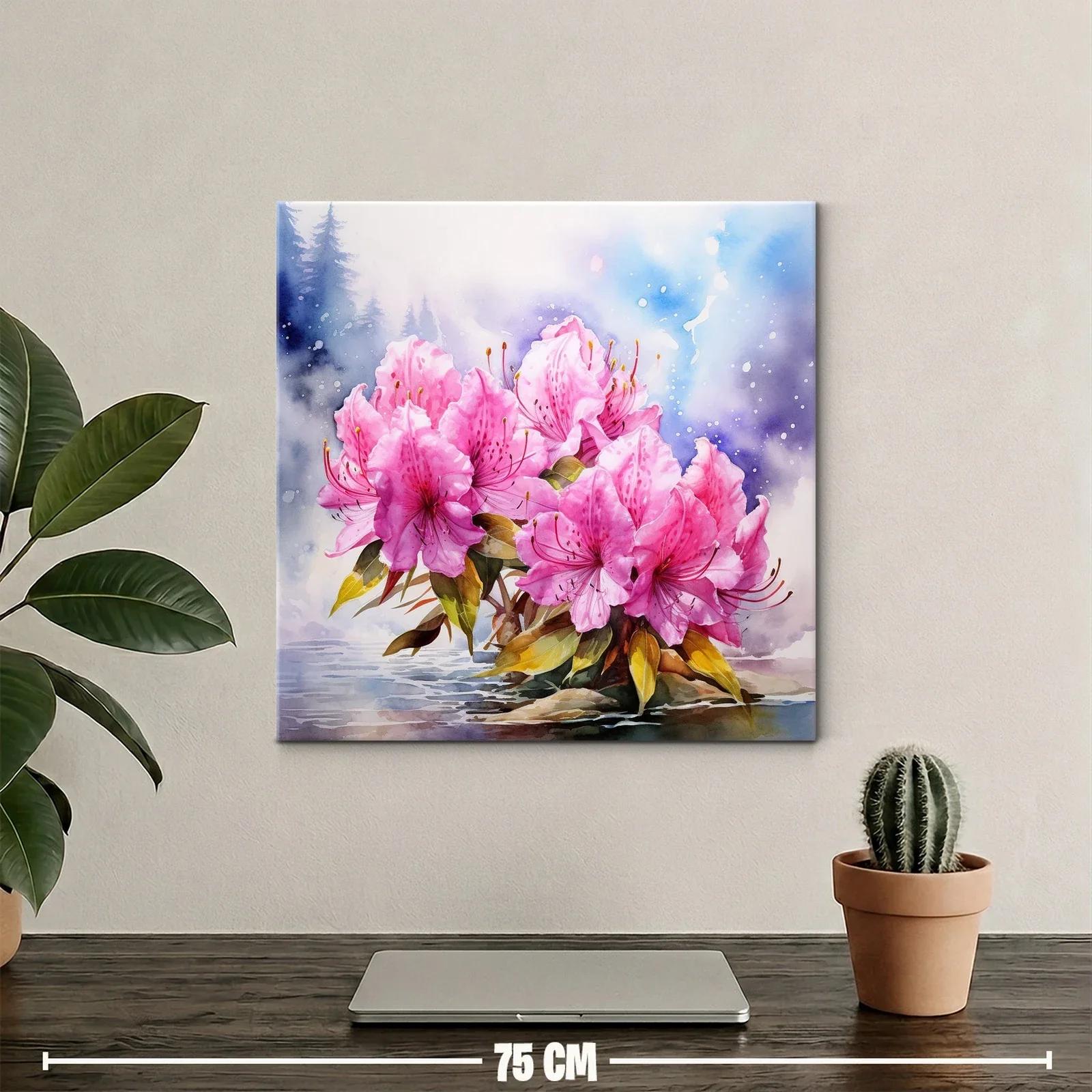 Delicado ramo de flores rosadas con fondo etéreo y acuático — miniatura 2
