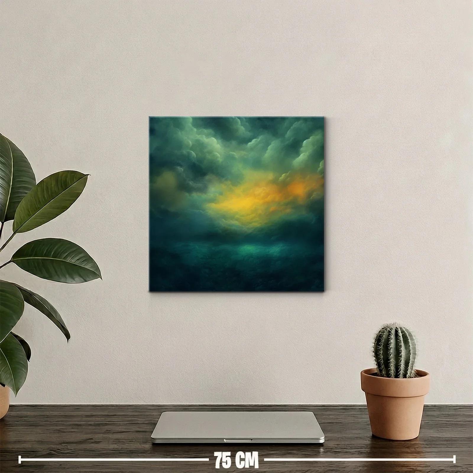 Cielo dramático con tonos cálidos y fríos en calma — miniatura 2