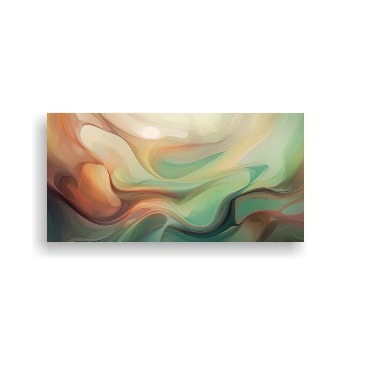 Cuadro abstracción orgánica en ondas suaves