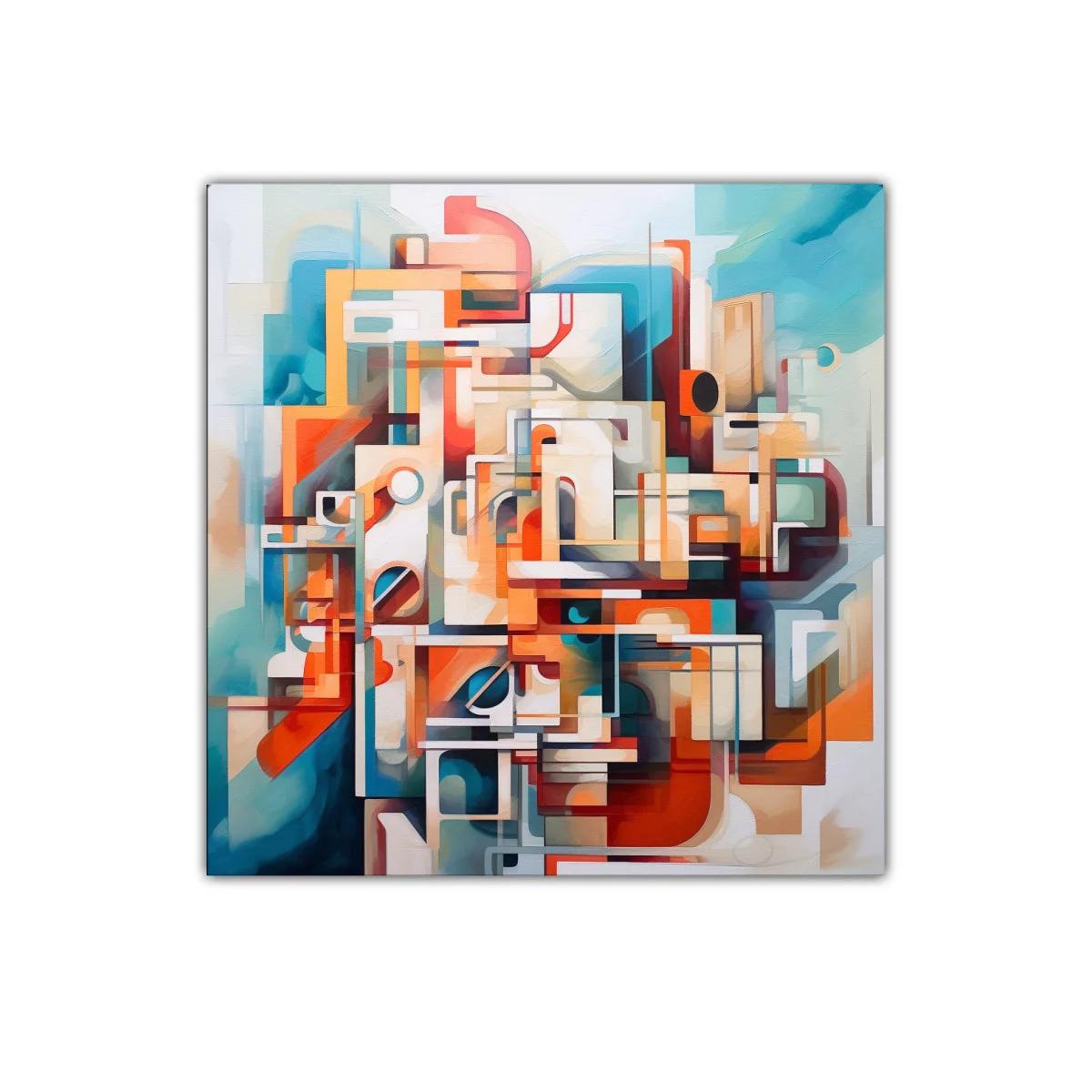 Composición abstracta con formas geométricas y tonos cálidos — imagen principal