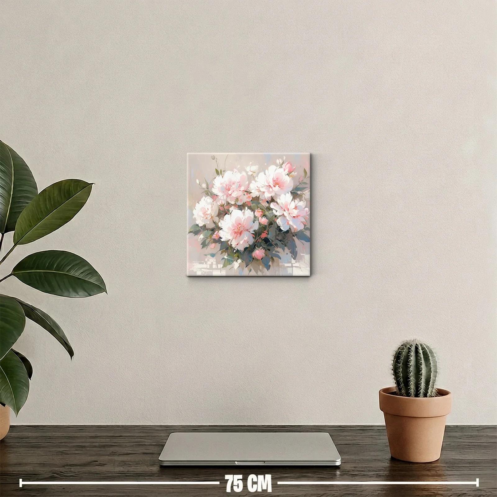 Composición delicada con flores blancas y rosas — miniatura 2