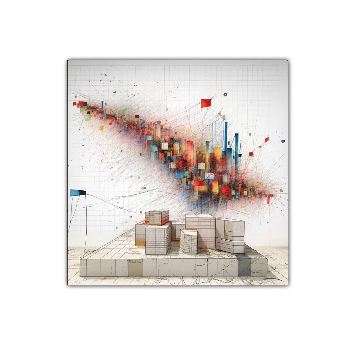 Composición abstracta con formas geométricas y colores vivos — imagen principal