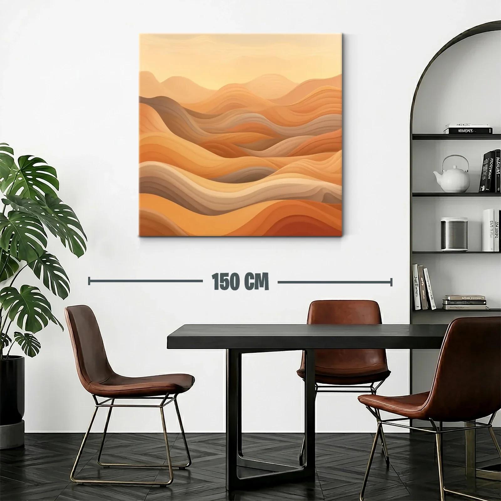 Paisaje abstracto en tonos cálidos y ondulados — miniatura 2