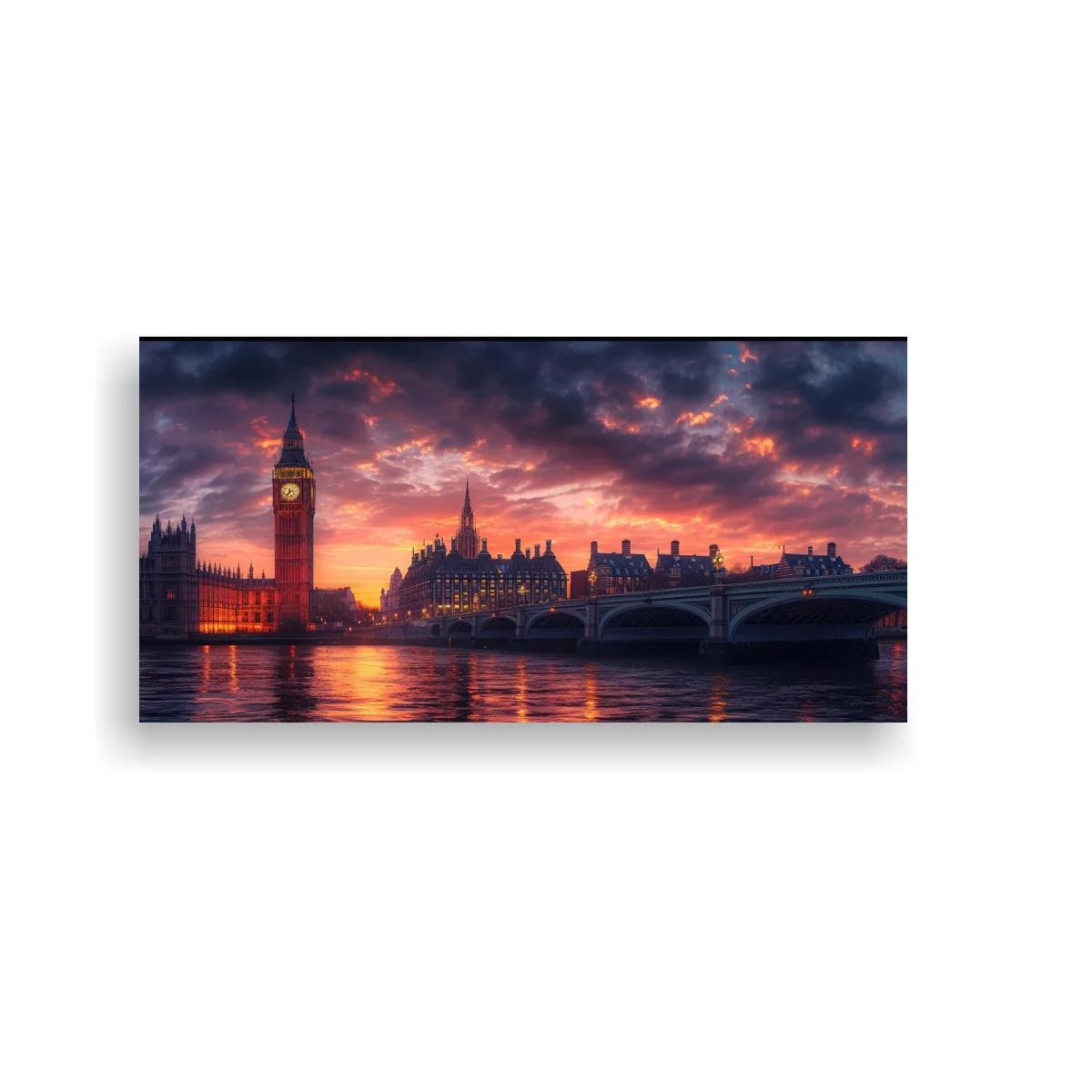 Cuadro Big Ben y el Palacio de Westminster al atardecer