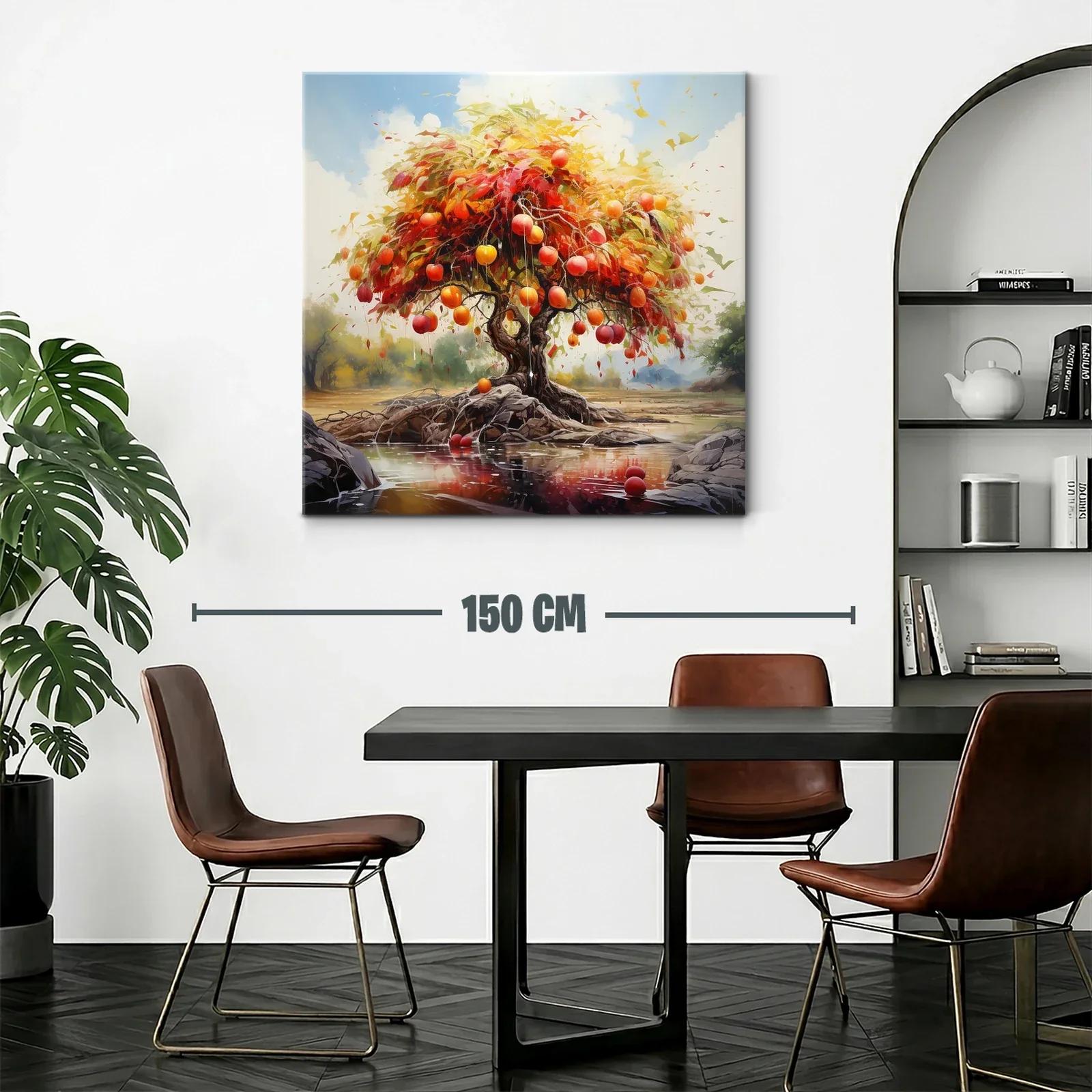 Árbol frutal con tonos cálidos en paisaje sereno — miniatura 2