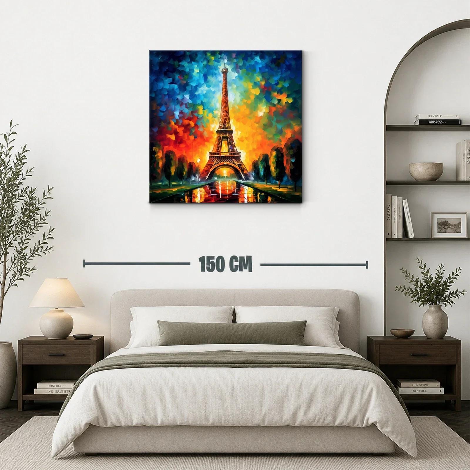 Eiffel en atardecer vibrante con reflejos llamativos — miniatura 3