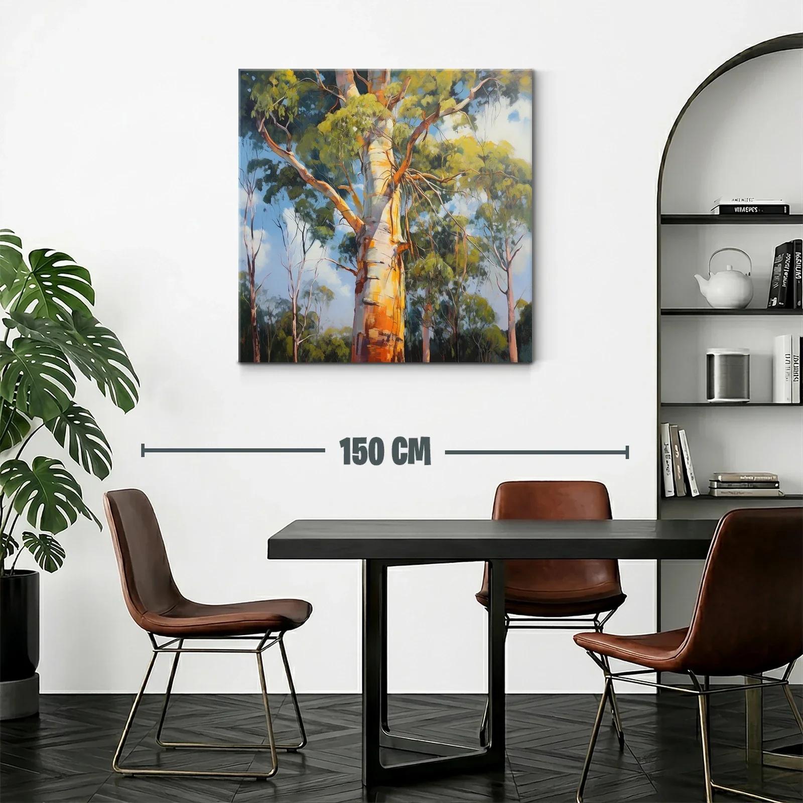 Tronco de árbol iluminado por luz natural vibrante — miniatura 2