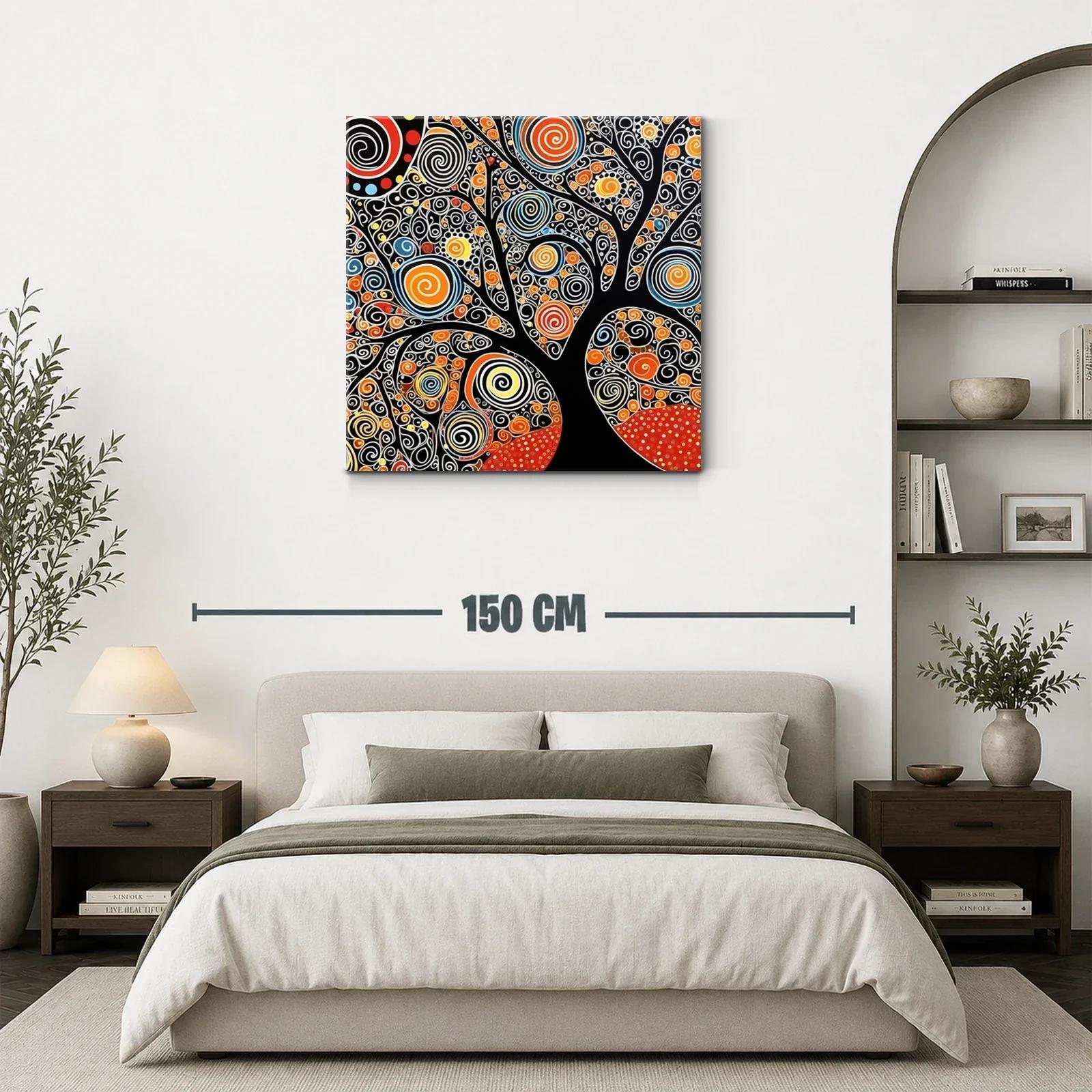 Árbol de espirales con vibrantes tonos otoñales — miniatura 3