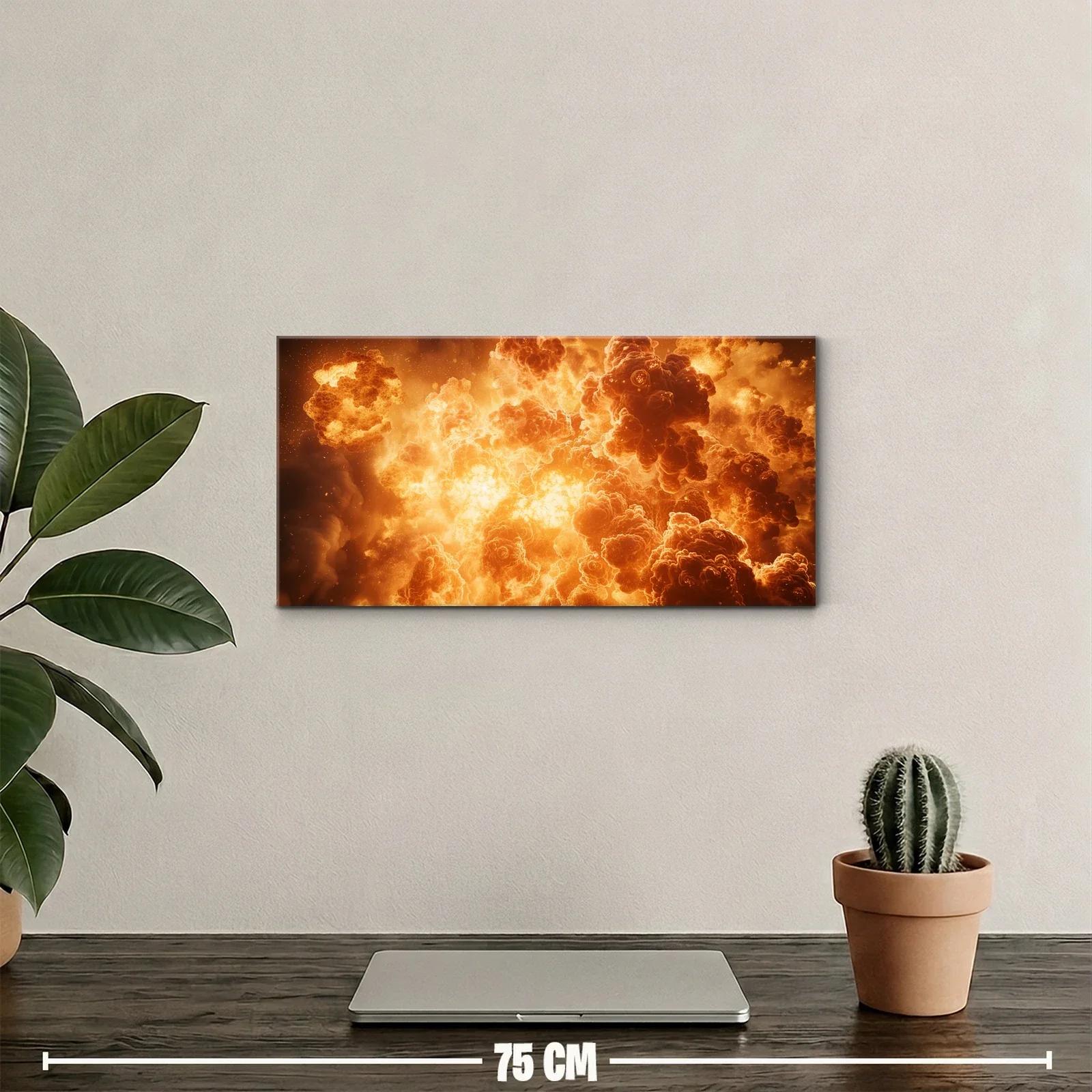 Cuadro nubes de fuego con brillo anaranjado — miniatura 2
