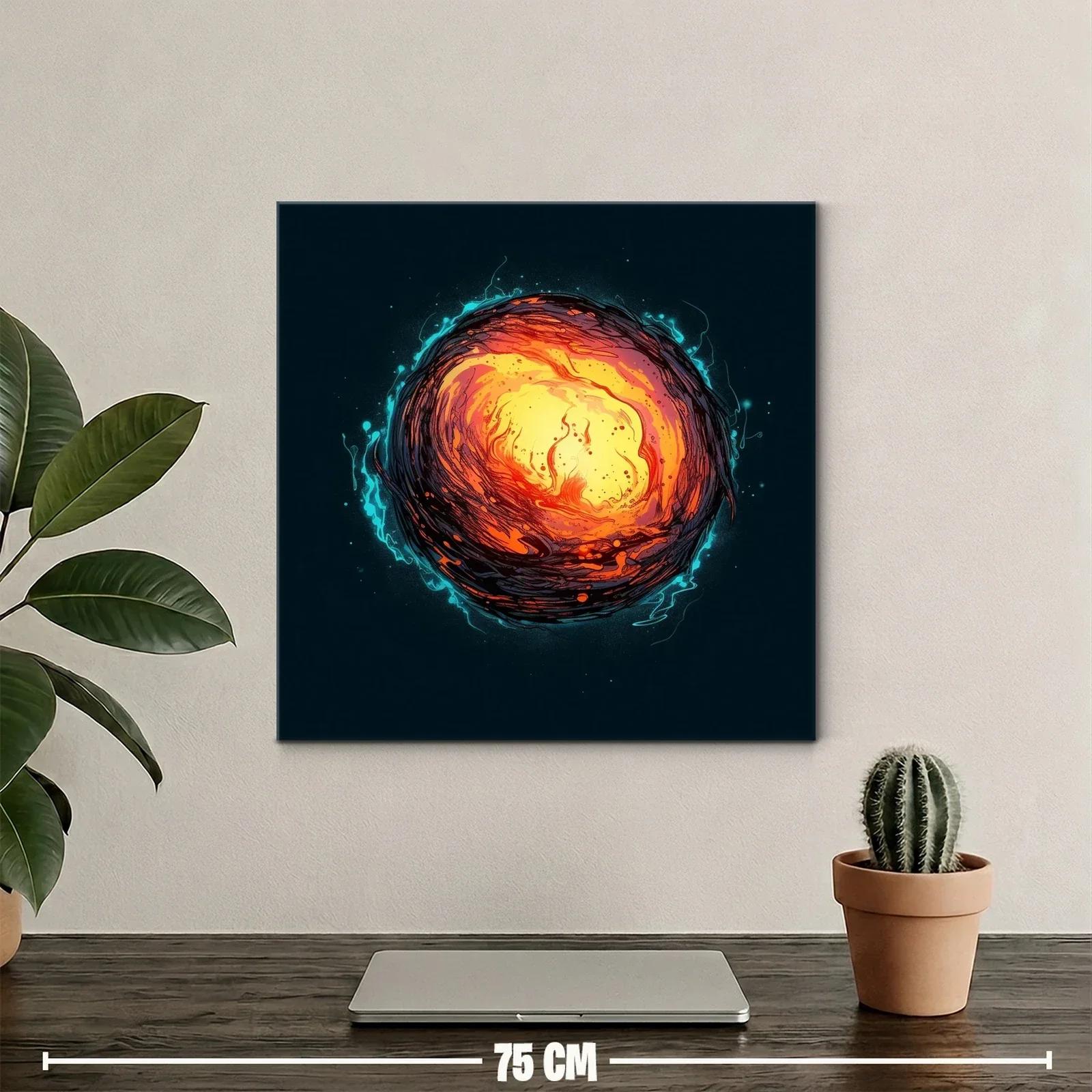 Explosión de energía cósmica en vibrantes tonos cálidos — miniatura 2