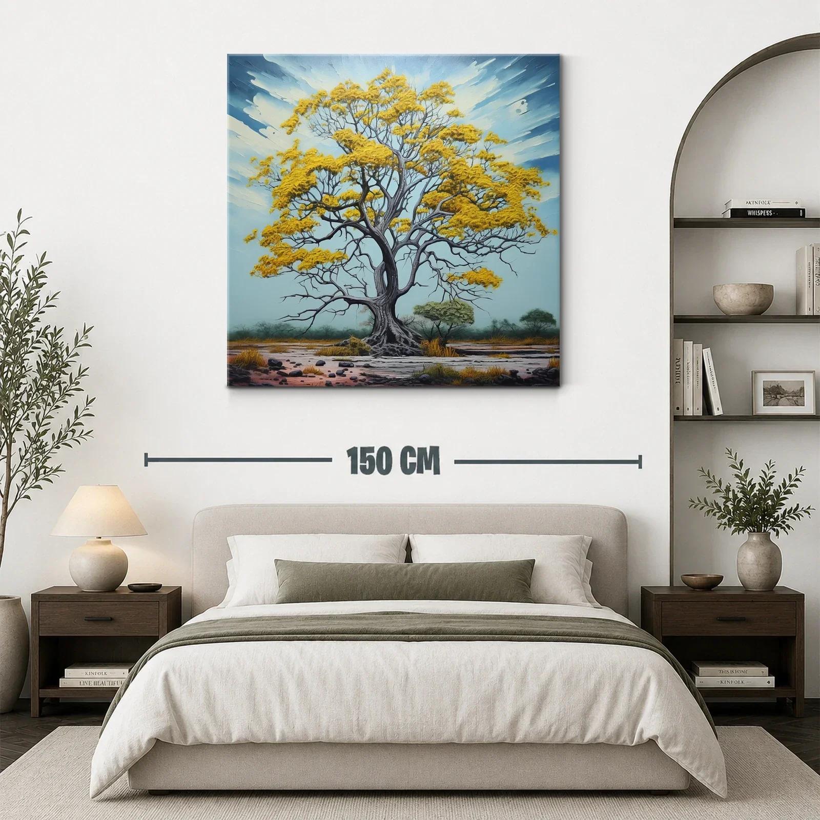 Árbol Dorado en Paisaje Sereno y Natural — miniatura 3