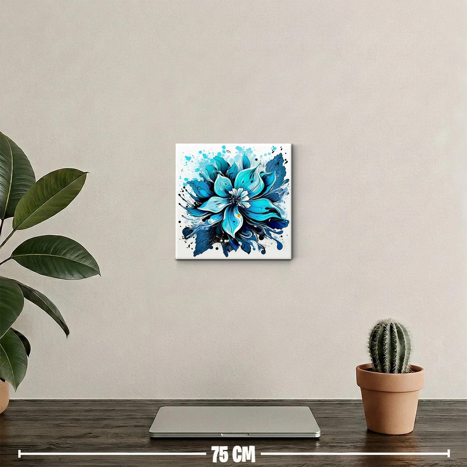 Impresionante flor azul con explosión de color vibrante — miniatura 2