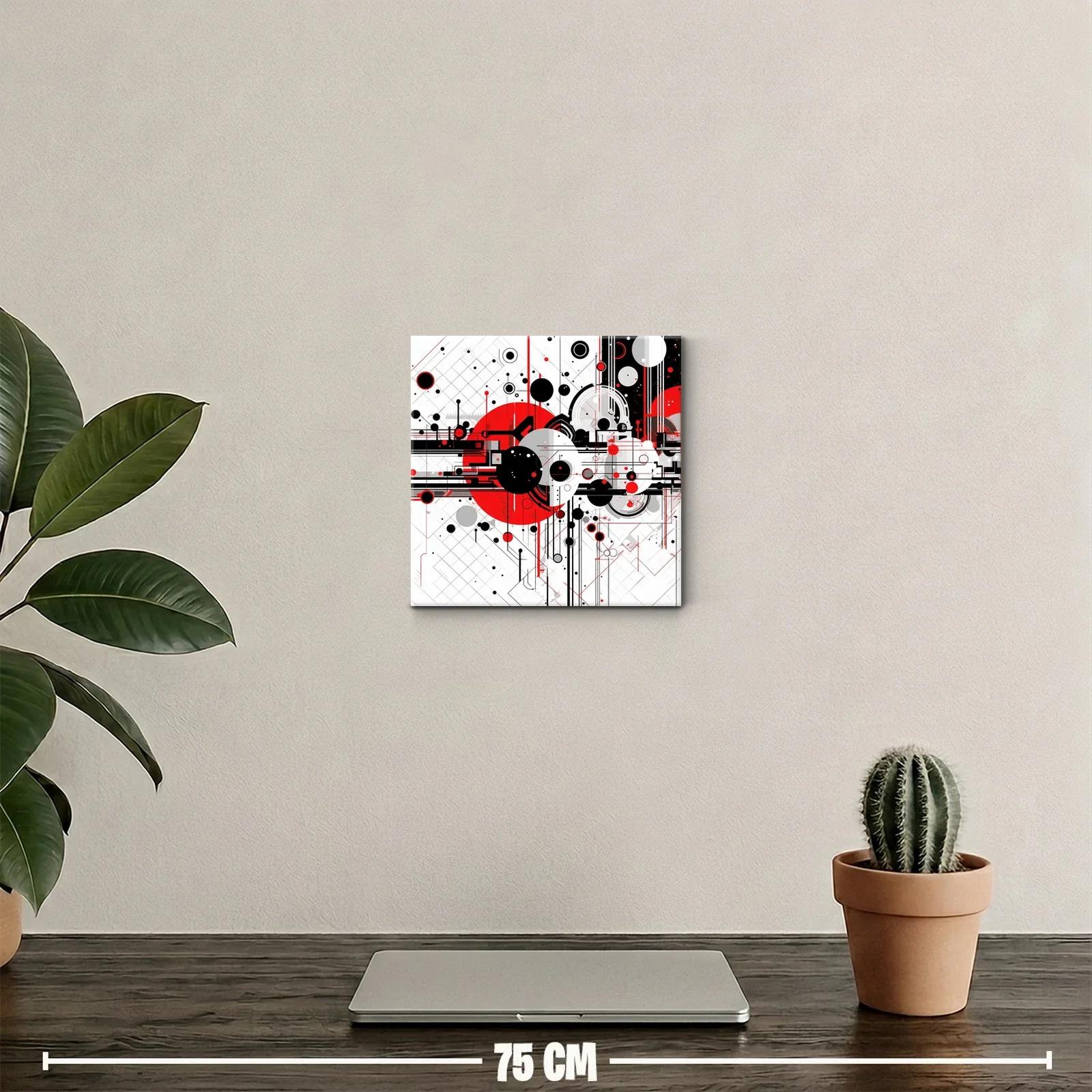 Composición geométrica moderna en rojo y negro — miniatura 2