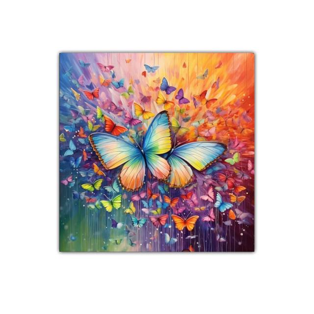 Mariposas vibrantes en explosión de colores intensos