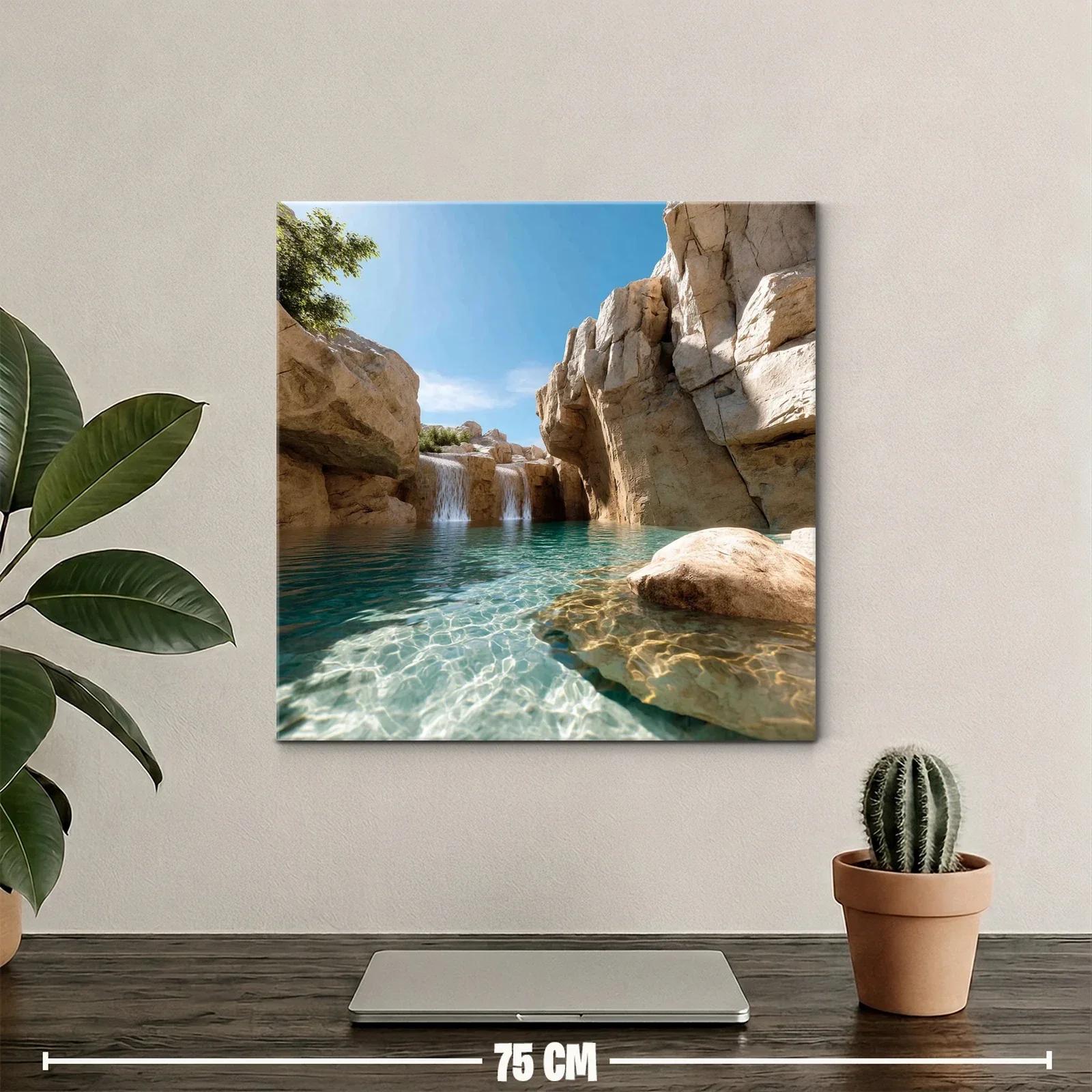 Paisaje sereno con cascada y aguas cristalinas — miniatura 2