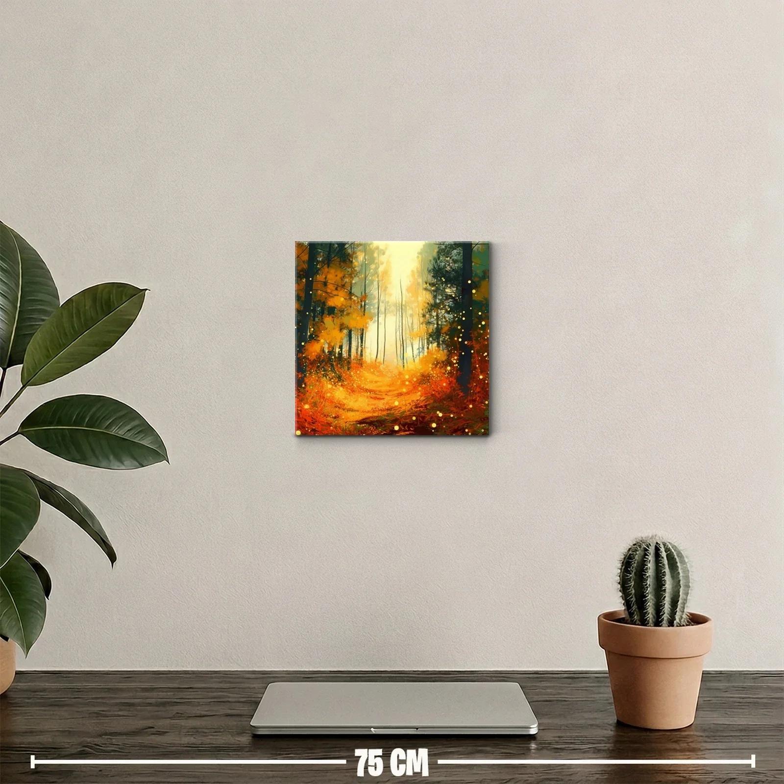 Bosque encantado en tonos cálidos y luminosos — miniatura 2
