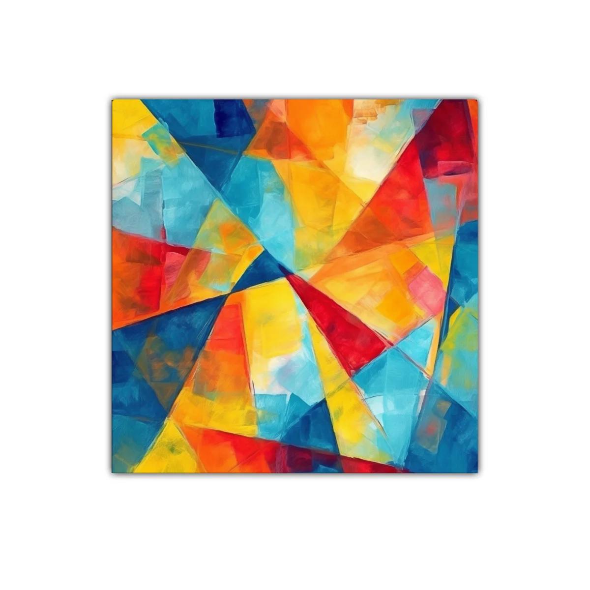 Cuadro decorativo abstracto en colores vibrantes y luz