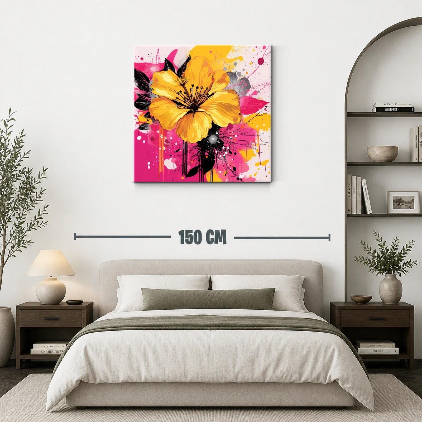 Flor vibrante en tonos amarillos y fucsias impactantes — miniatura 3