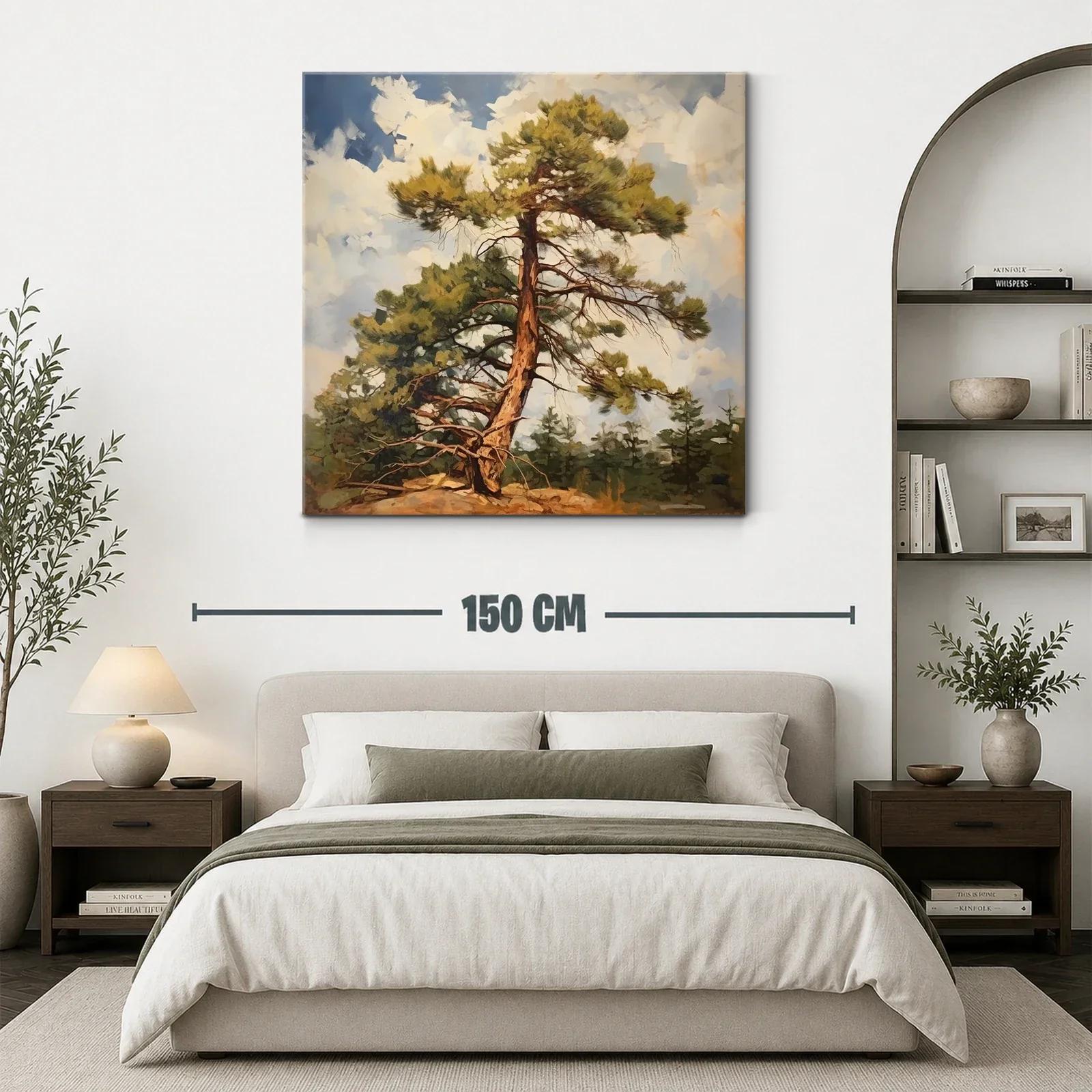 Árbol Solitario Bajo Cielo Nublado con Luz Cálida — miniatura 3