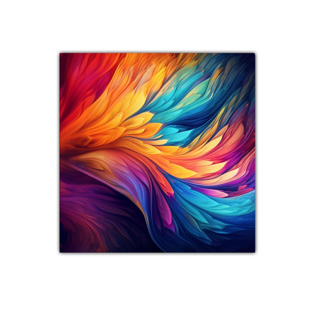 Arte abstracto vibrante con formas fluidas en colores intensos