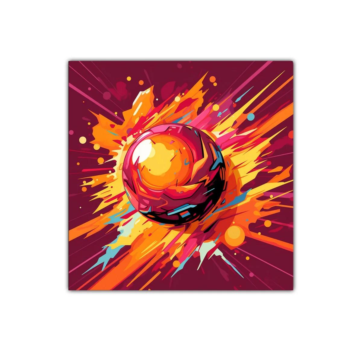 Explosión de colores vibrantes con esfera dinámica — imagen principal