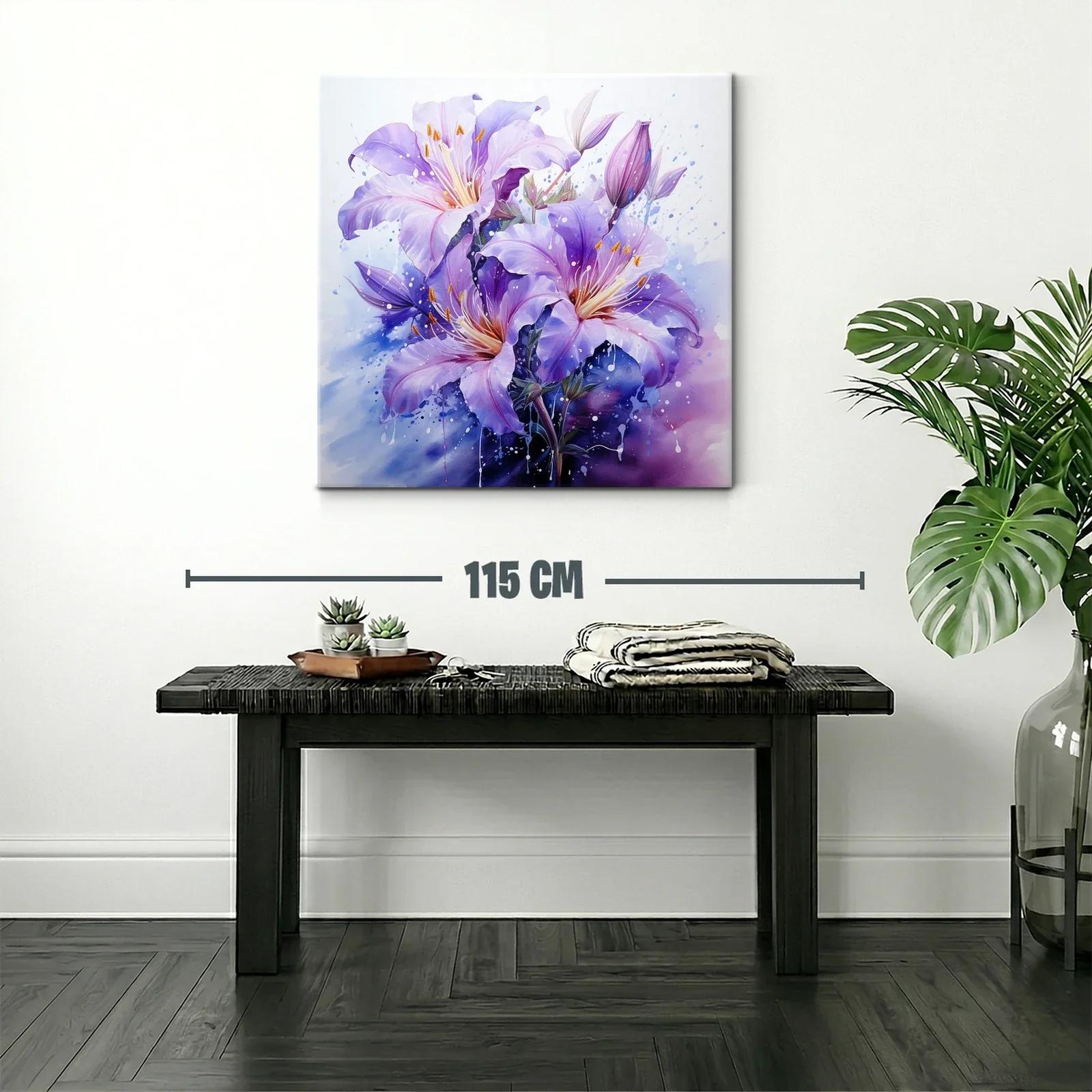 Flores Líricas en Tonos Violetas y Lilas — miniatura 2