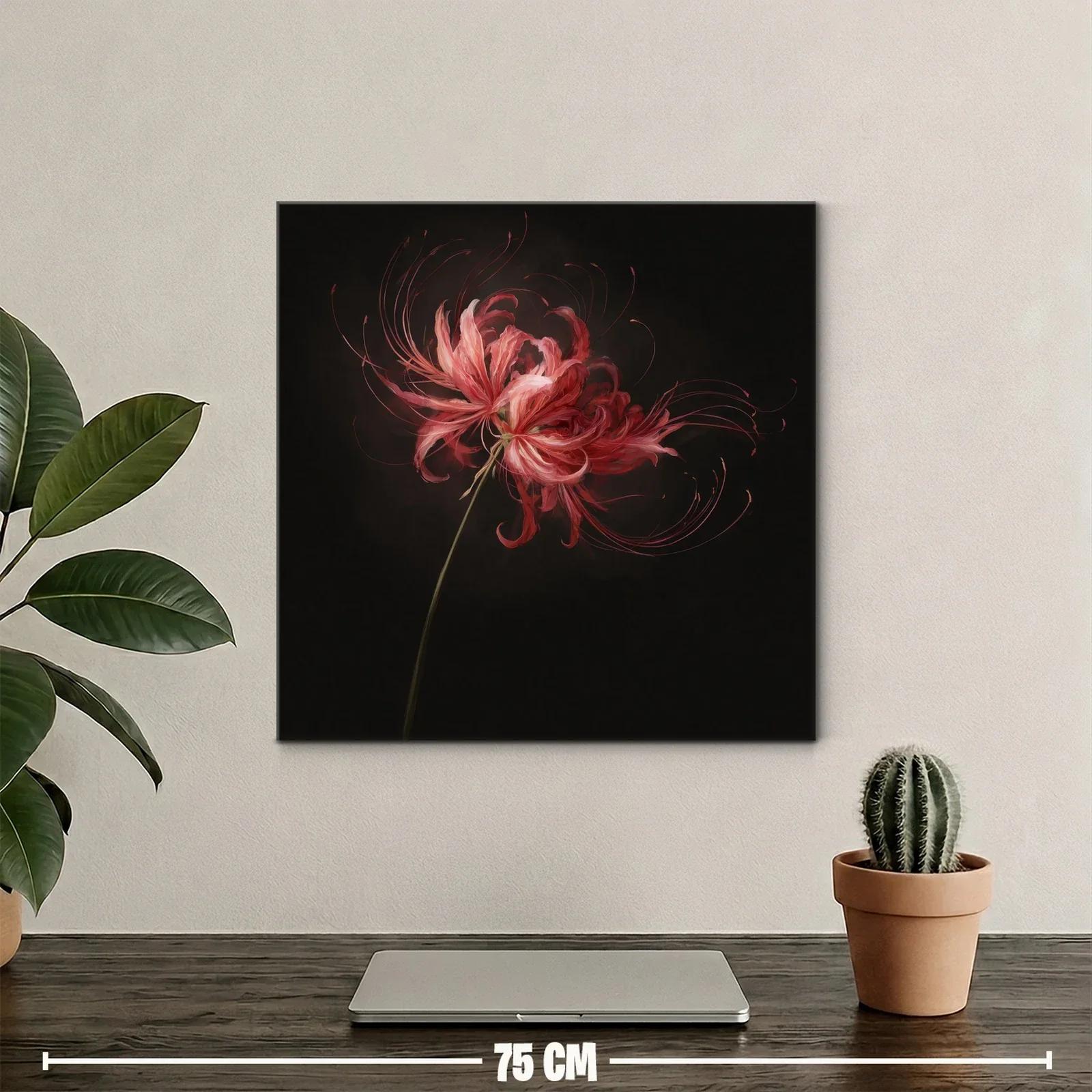 Flor roja de delicada belleza con destellos elegantes — miniatura 2