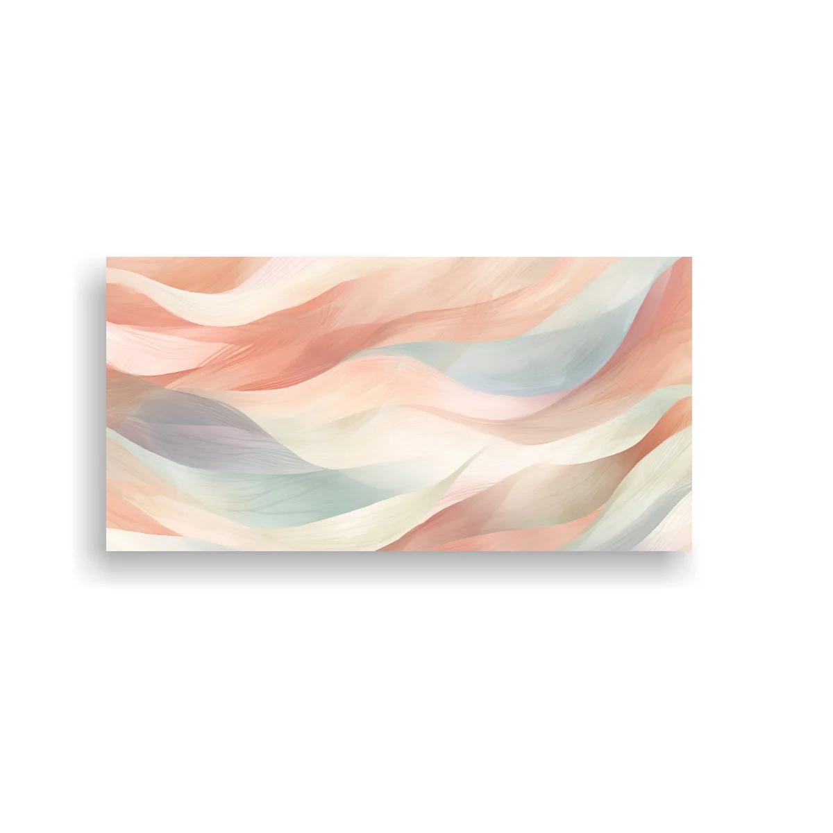 Cuadro ondas abstractas en capas pastel