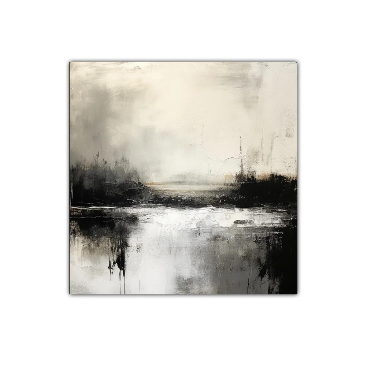 Paisaje abstracto en tonos neutros y contrastes intensos — imagen principal