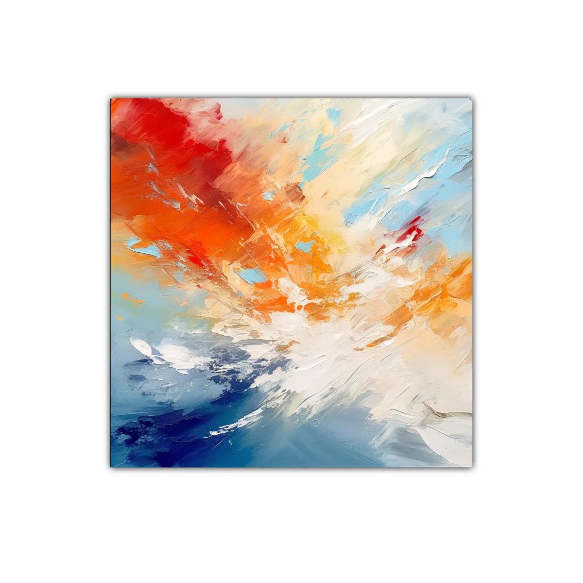 Explosión de color en tonos cálidos y fríos abstracción vibrante — imagen principal